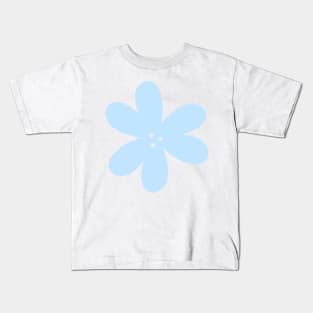 Cute Abstract Flower - Light Sky Blue Kids T-Shirt